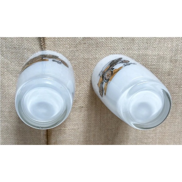 Vintage Old Car Milk Glass Tumbler Set Buick Cadillac MCM Nostalgia Core Retro - Picture 8 of 8